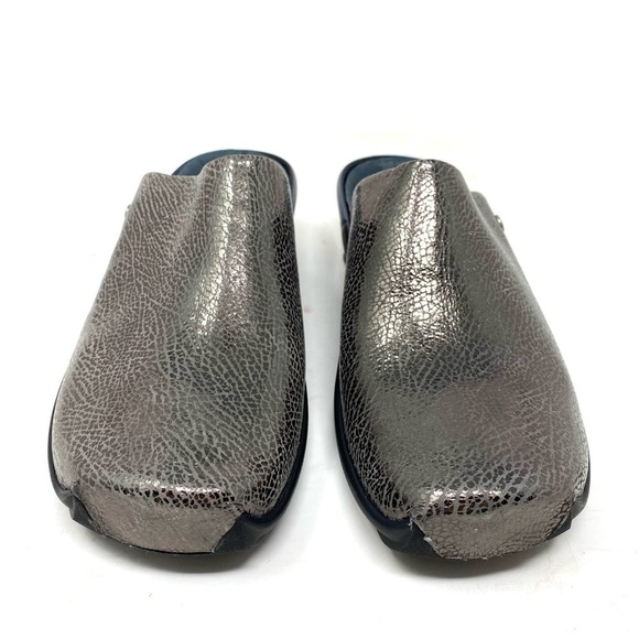 Wolky Go Leather Slingback Comfort Clogs Dark Gray - Picture 3 of 7